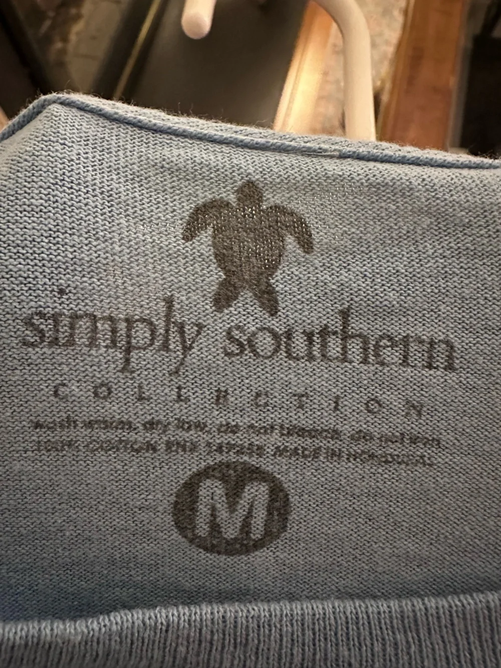 Simply Southern Sky Blue Short Sleeve Crewneck Mermaid in the USA Tee - Picture 4 of 4